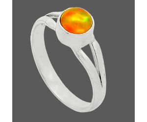 Ethiopian Opal Ring size-8 SDR240884 R-1505, 6x6 mm