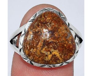 Red Moss Agate Ring size-9 SDR240899 R-1014, 14x14 mm