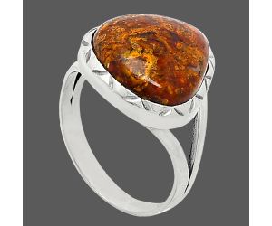 Red Moss Agate Ring size-9 SDR240899 R-1014, 14x14 mm