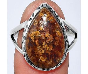 Red Moss Agate Ring size-10 SDR240902 R-1014, 13x19 mm