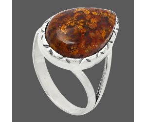 Red Moss Agate Ring size-10 SDR240902 R-1014, 13x19 mm