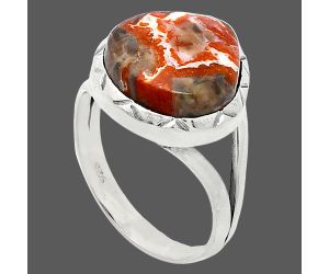 Rosetta Picture Jasper Ring size-9 SDR240908 R-1014, 14x14 mm