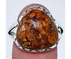 Red Moss Agate Ring size-10 SDR240915 R-1014, 16x16 mm