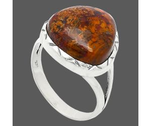 Red Moss Agate Ring size-10 SDR240915 R-1014, 16x16 mm