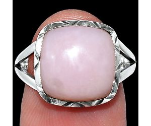 Pink Opal Ring size-8 SDR240929 R-1014, 12x12 mm