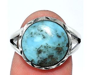 Natural Turquoise Morenci Mine Ring size-8.5 SDR240968 R-1074, 13x13 mm