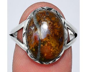 Red Moss Agate Ring size-8.5 SDR240971 R-1074, 11x15 mm