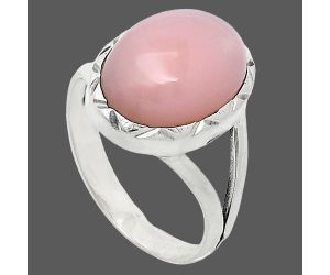 Pink Opal Ring size-8.5 SDR240979 R-1074, 11x15 mm