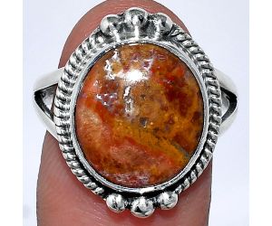Rare Cady Mountain Agate Ring size-9 SDR241010 R-1253, 13x15 mm