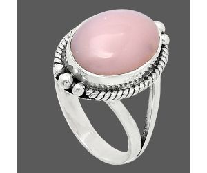 Pink Opal Ring size-8 SDR241027 R-1253, 10x14 mm