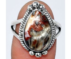 Rosetta Picture Jasper Ring size-8 SDR241054 R-1253, 11x16 mm