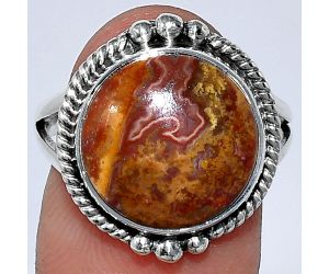 Rare Cady Mountain Agate Ring size-8.5 SDR241074 R-1253, 14x14 mm