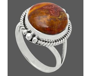 Rare Cady Mountain Agate Ring size-8.5 SDR241074 R-1253, 14x14 mm