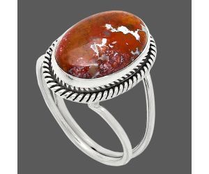 Rare Cady Mountain Agate Ring size-10 SDR241108 R-1068, 11x17 mm