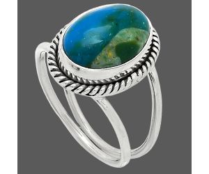 Peruvian Opalina Ring size-8.5 SDR241184 R-1068, 10x14 mm