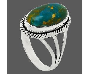 Peruvian Opalina Ring size-8.5 SDR241202 R-1010, 9x16 mm