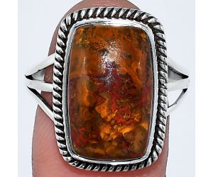 Rare Cady Mountain Agate Ring size-9.5 SDR241235 R-1010, 11x17 mm