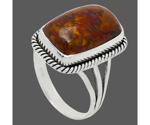 Rare Cady Mountain Agate Ring size-9.5 SDR241235 R-1010, 11x17 mm