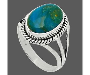 Peruvian Opalina Ring size-8.5 SDR241267 R-1010, 9x13 mm