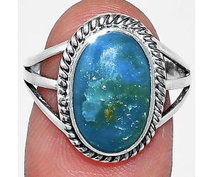 Peruvian Opalina Ring size-8.5 SDR241286 R-1010, 9x14 mm