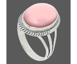 Pink Opal Ring size-8 SDR241291 R-1010, 11x15 mm