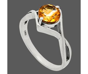 Citrine Ring size-8.5 SDR241328 R-1026, 7x7 mm