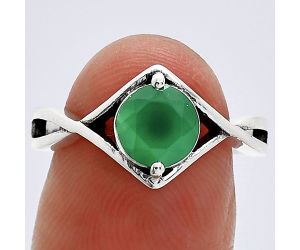 Green Onyx Ring size-8 SDR241332 R-1026, 7x7 mm