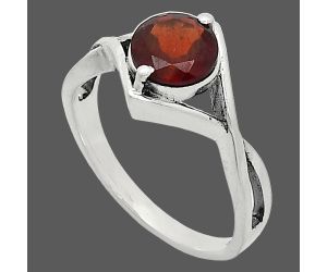 Hessonite Garnet Ring size-7 SDR241342 R-1026, 7x7 mm