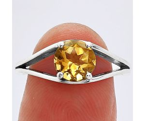 Citrine Ring size-8 SDR241368 R-1034, 7x7 mm