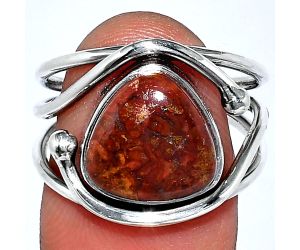 Red Moss Agate Ring size-8 SDR241409 R-1683, 11x11 mm