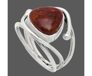 Red Moss Agate Ring size-8 SDR241409 R-1683, 11x11 mm