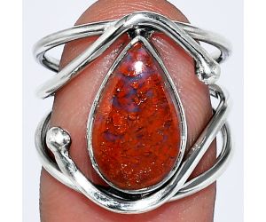 Red Moss Agate Ring size-7 SDR241413 R-1683, 9x14 mm