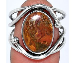 Rare Cady Mountain Agate Ring size-8 SDR241435 R-1683, 10x14 mm