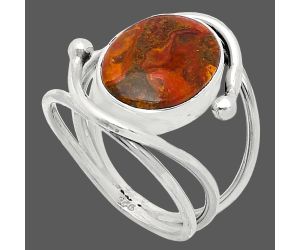 Rare Cady Mountain Agate Ring size-8 SDR241435 R-1683, 10x14 mm