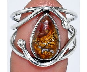 Rare Cady Mountain Agate Ring size-7.5 SDR241436 R-1683, 8x13 mm