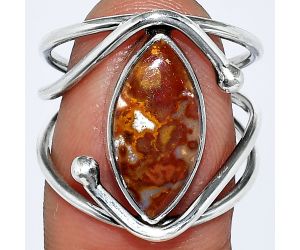 Rare Cady Mountain Agate Ring size-8 SDR241440 R-1683, 8x16 mm