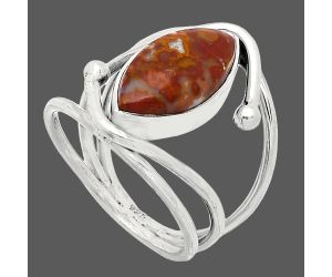 Rare Cady Mountain Agate Ring size-8 SDR241440 R-1683, 8x16 mm