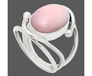 Pink Opal Ring size-6 SDR241470 R-1683, 10x13 mm