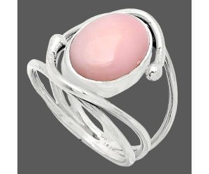 Pink Opal Ring size-8.5 SDR241471 R-1683, 10x13 mm