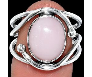 Pink Opal Ring size-8 SDR241475 R-1683, 10x13 mm