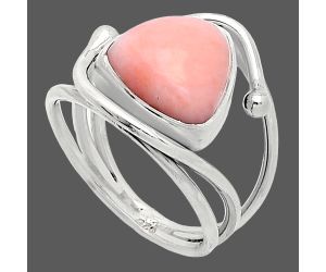 Pink Opal Ring size-8 SDR241478 R-1683, 12x12 mm