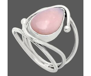 Pink Opal Ring size-8.5 SDR241488 R-1683, 10x15 mm