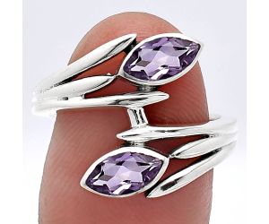 Amethyst Ring size-7 SDR241498 R-1023, 4x8 mm