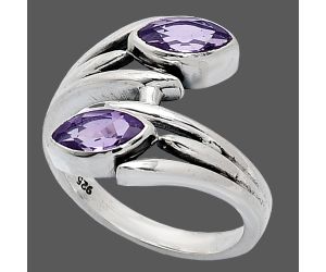 Amethyst Ring size-7 SDR241498 R-1023, 4x8 mm