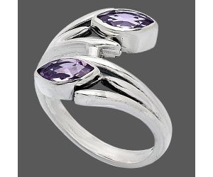 Amethyst Ring size-8 SDR241500 R-1023, 4x8 mm