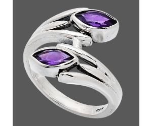 African Amethyst Ring size-7 SDR241503 R-1023, 4x8 mm