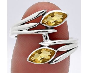 Citrine Ring size-7.5 SDR241506 R-1023, 4x8 mm