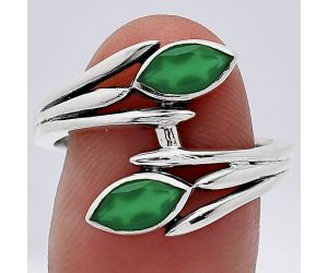 Green Onyx Ring size-9 SDR241514 R-1023, 4x8 mm