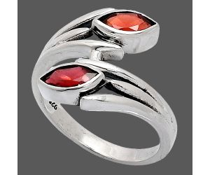 Hessonite Garnet Ring size-8.5 SDR241529 R-1023, 4x8 mm