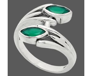 Green Onyx Ring size-8 SDR241541 R-1023, 4x8 mm